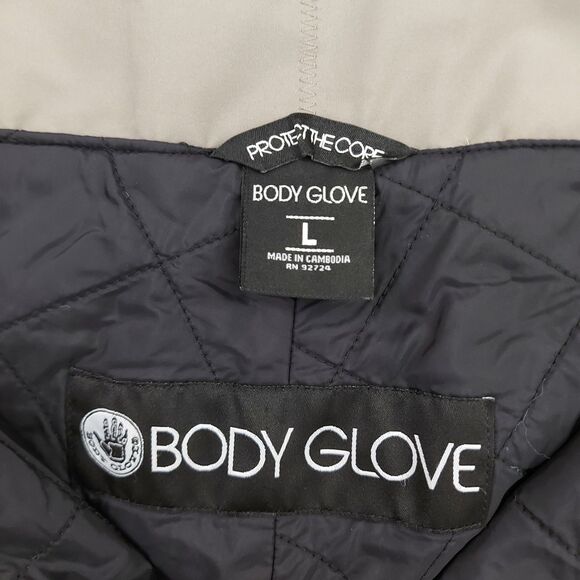 Body Glove Ski Snow Pants Mens Large Light Brown Insulated Ankle Zip Winter - Picture 9 of 13